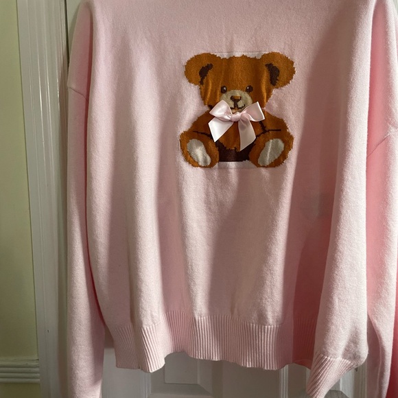 Sweaters - Pink Teddy Bear Sweater